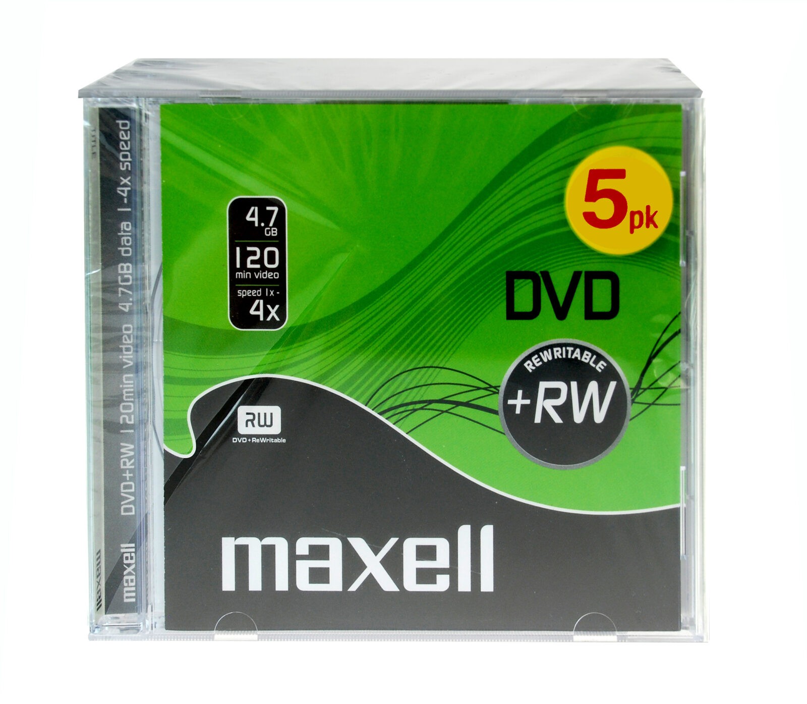Maxell DVD+RW 10mm 5-pack