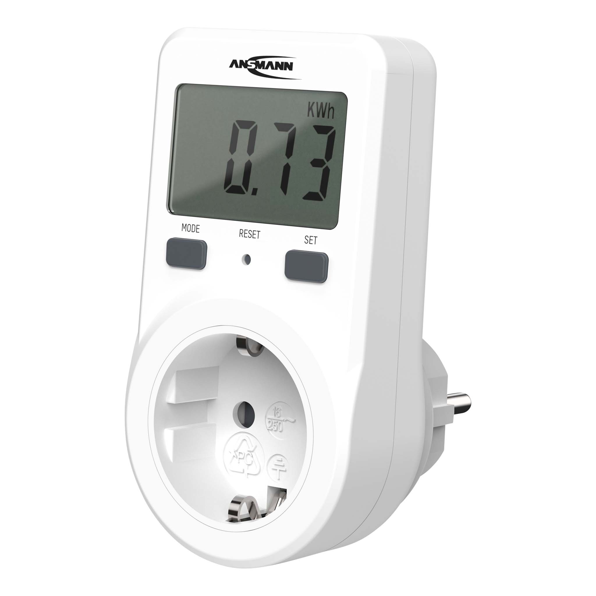 Ansmann-energiankulutusmittari-pistorasiaan-LCD‑näytöllä